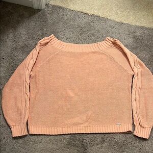 Hollister Pink Off-the-Shoulder Sweater